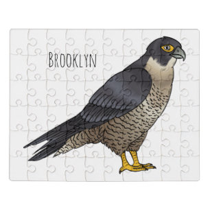 Peregrine falcon bird cartoon illustration  jigsaw puzzle