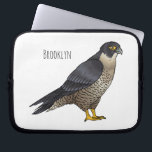 Peregrine falcon bird cartoon illustration  laptop sleeve<br><div class="desc">Peregrine falcon bird cartoon illustration</div>
