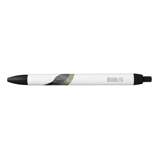 Peregrine falcon bird cartoon illustration pen (Front)