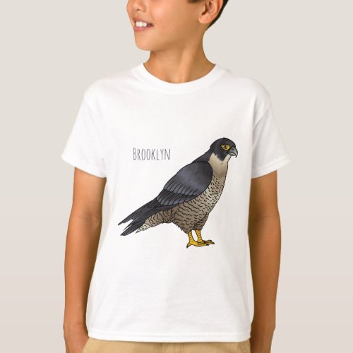 Peregrine falcon bird cartoon illustration  T_Shirt