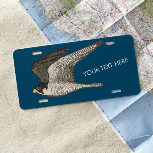 PEREGRINE FALCON Bird Hawk Art CUSTOMIZE IT  License Plate
