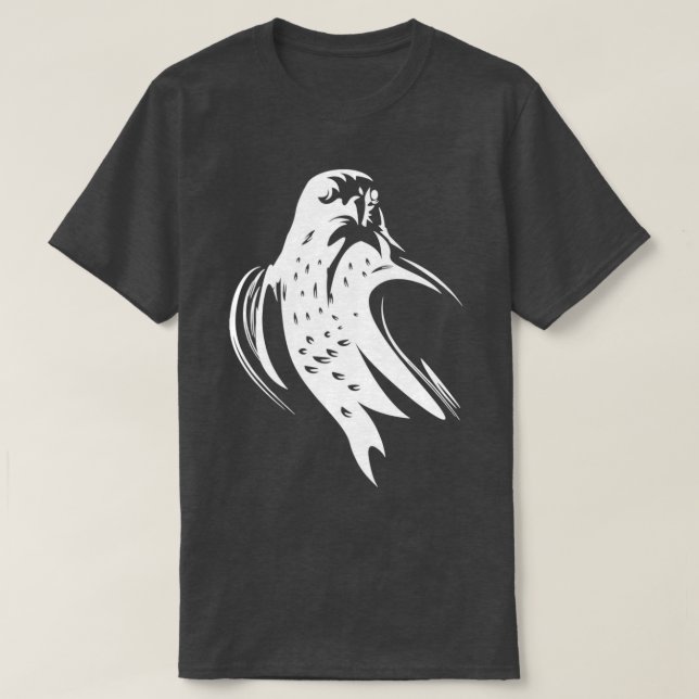 Peregrine Falcon Bird Print T-Shirt (Design Front)