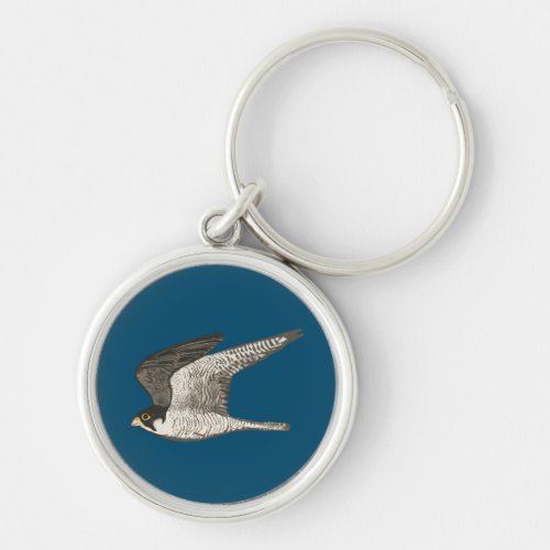 Peregrine Falcon cool bird illustration Keychain