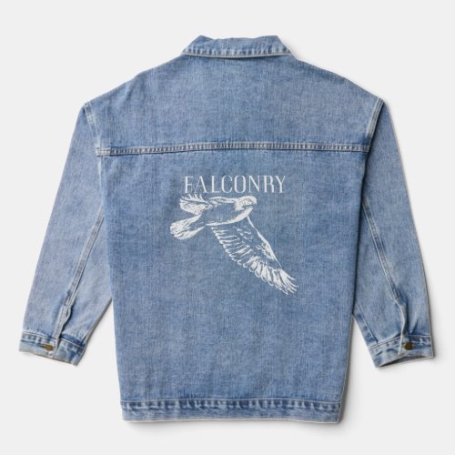 Peregrine falcon falconry my passion Ornithology 1 Denim Jacket