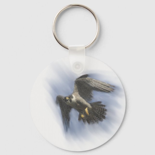 Peregrine Falcon in Flight Keychain (Front)