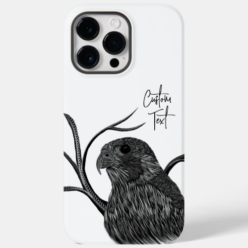 Peregrine Falcon in Tree Branches with Handwriting Case_Mate iPhone 14 Pro Max Case