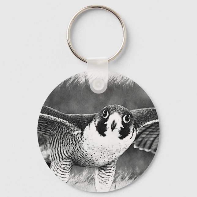 Peregrine Falcon Keychain (Front)