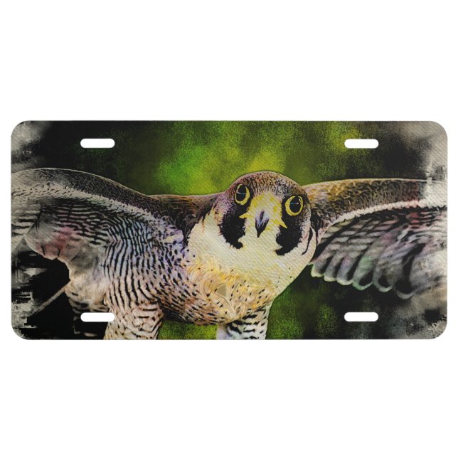 Peregrine Falcon License Plate (Front)
