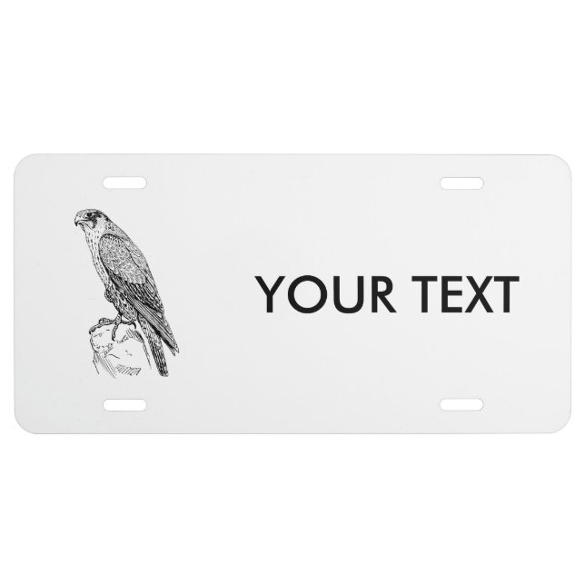 Peregrine Falcon License Plate (Front)