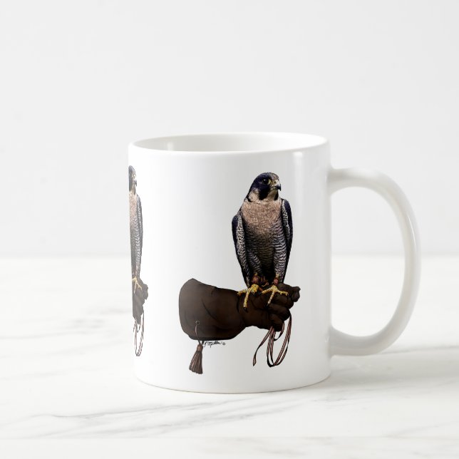 Peregrine Falcon on Glove Coffee Mug (Right)