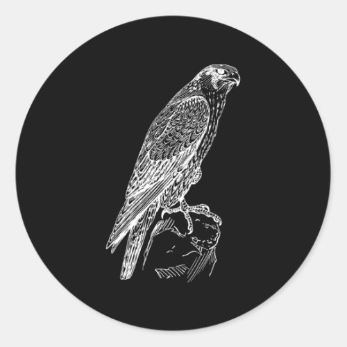 Peregrine Falcon Ornithology Falconer Bird Classic Round Sticker