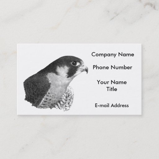 Customizable Peregrine Falcon-Pencil Business Card