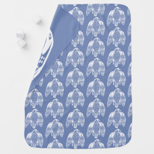 Peregrine Falcon Periwinkle Custom Baby Blanket