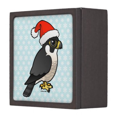 Peregrine Falcon Santa Keepsake Box