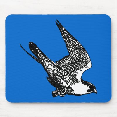 Peregrine Falcon Sketch Mouse Pad