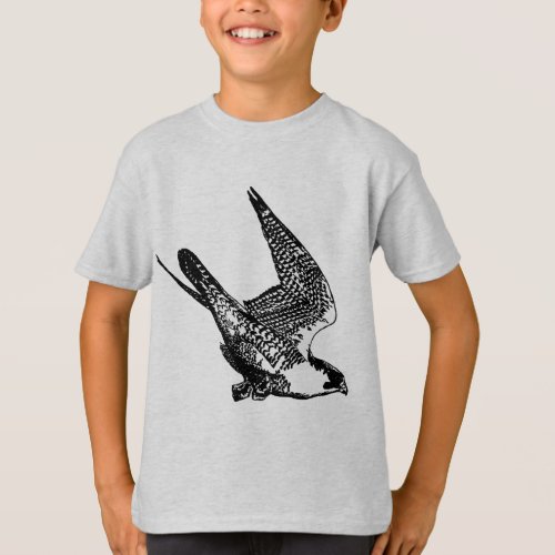 Peregrine Falcon Sketch T_Shirt