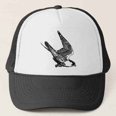 Peregrine Falcon Sketch Trucker Hat