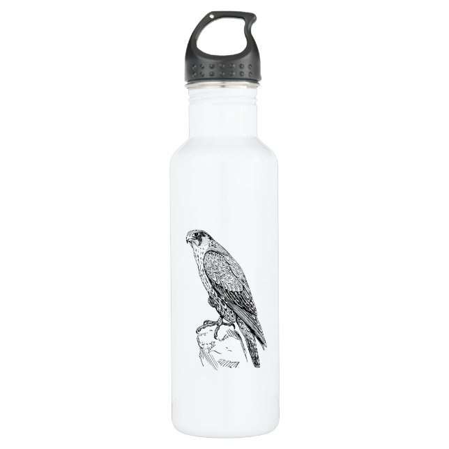 Peregrine Falcon Stainless Steel Water Bottle (Front)