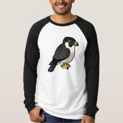 Cute Peregrine Falcon Men's Canvas Long Sleeve Raglan T-Shirt