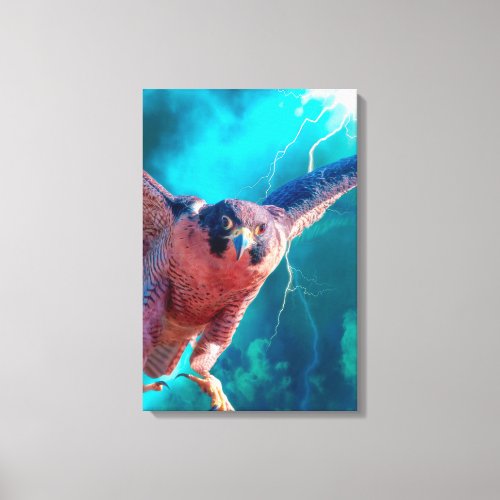 Peregrine Falcon WINGS OF MERCURY Canvas Print