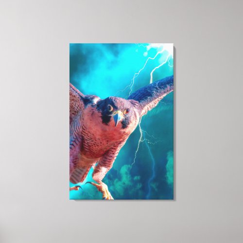 Peregrine Falcon WINGS OF MERCURY Canvas Print