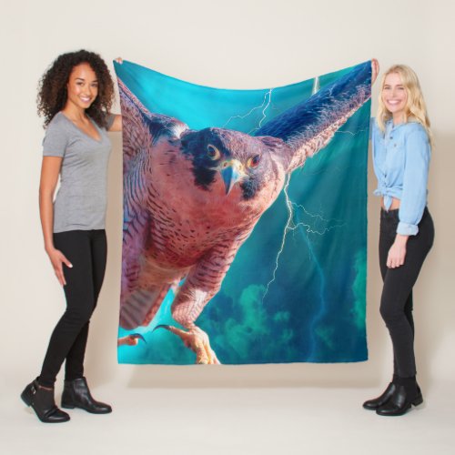 Peregrine Falcon WINGS OF MERCURY Fleece Blanket