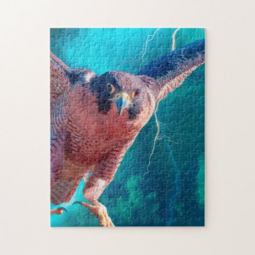 Peregrine Falcon WINGS OF MERCURY Jigsaw Puzzle