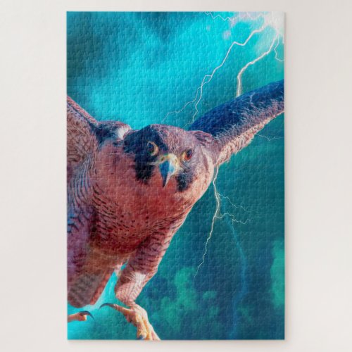 Peregrine Falcon WINGS OF MERCURY Jigsaw Puzzle