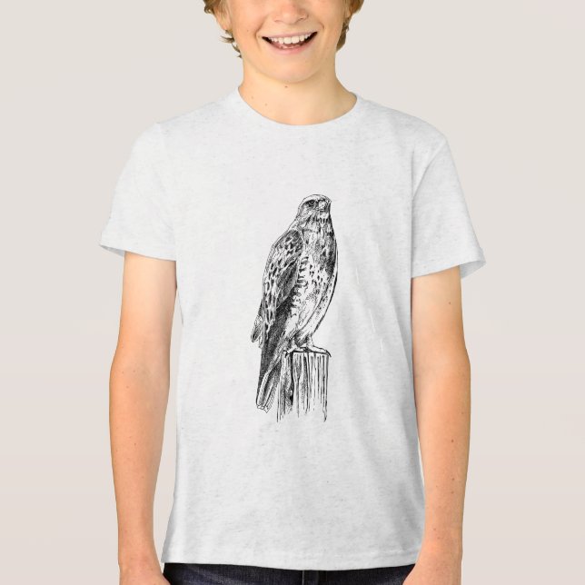 Peregrine falcon  Youth Tri-blend T-Shirt Shirt (Front)