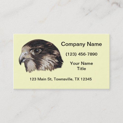 Peregrine Faux Embroidery Business Card