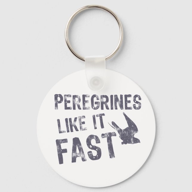 Peregrines Like It Fast Keychain (Front)