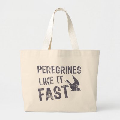 Peregrines Like It Fast Large Tote Bag
