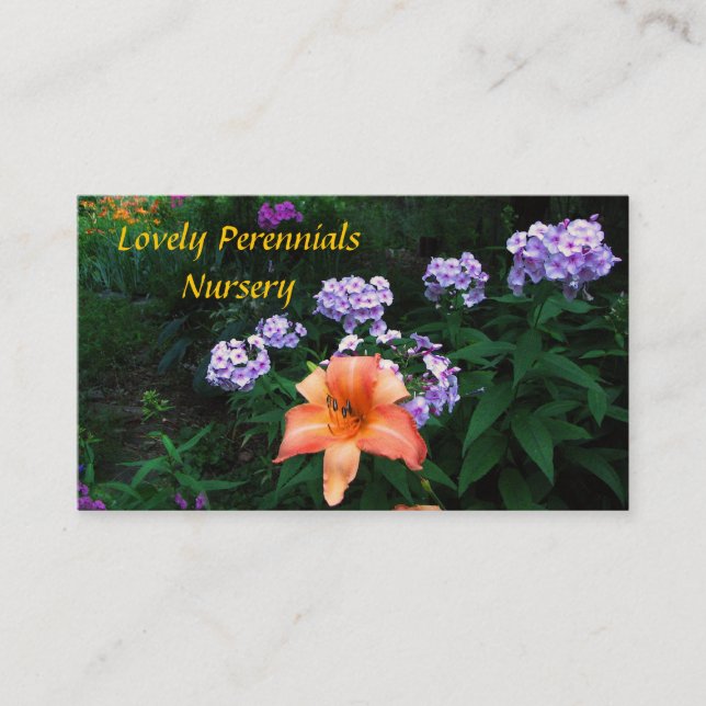 Perennial Flowers Nursery Business Card (Front)