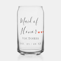Peresonalized Maid of Honor w. Hearts