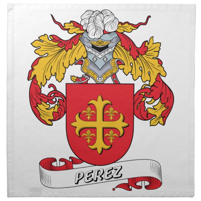Perez Family Crest Napkin (Front)