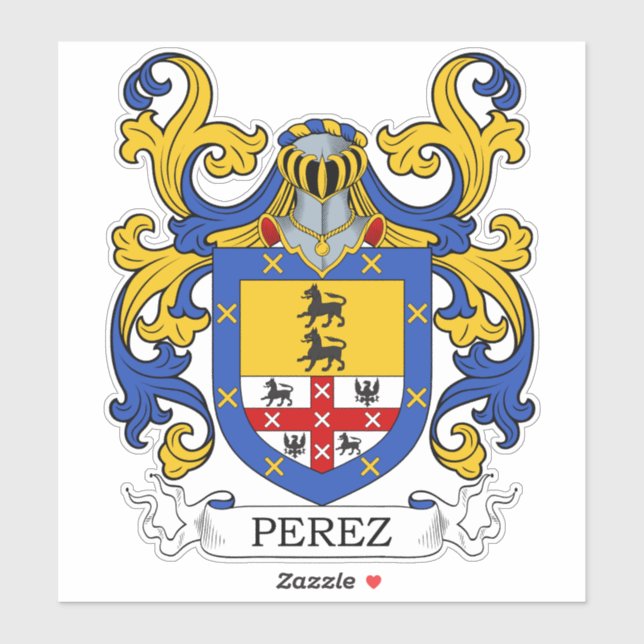 Perez Family Crest Sticker (Sheet)