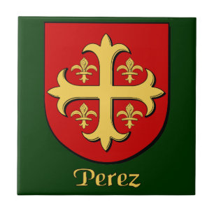 Perez Family Shield Decorative Tile