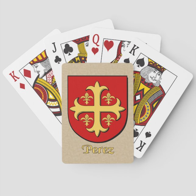 Perez Heraldic Shield Poker Cards (Back)