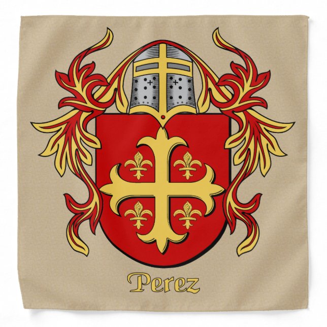 Perez Historical Coat of Arms Bandana (Front)