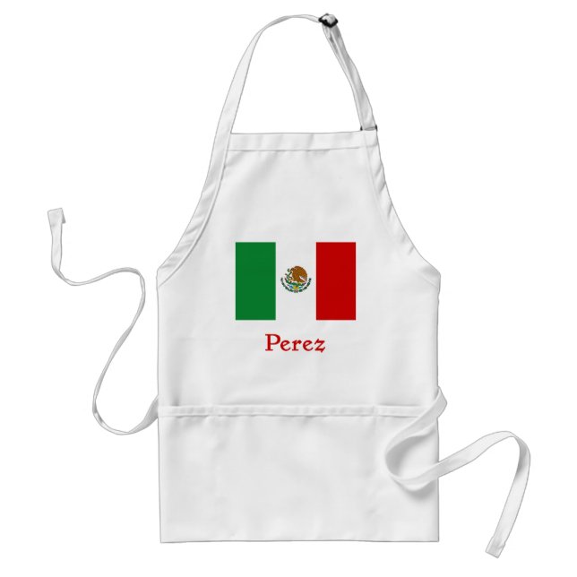 Perez Mexican Flag Adult Apron (Front)