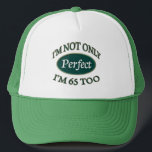 Perfect 65 Year Old Trucker Hat<br><div class="desc">Green perfect 65 year old</div>