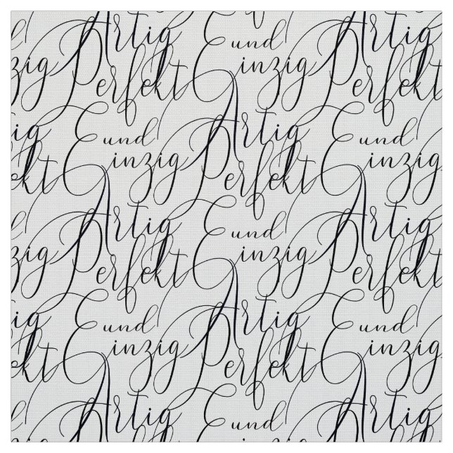 perfect and unique black handwriting fabric (Swatch)