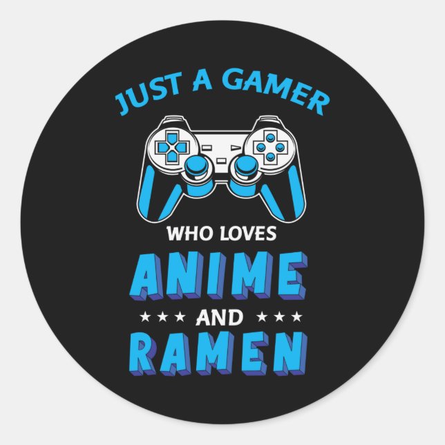 Perfect Anime, Video Games & Ramen Classic Round Sticker (Front)