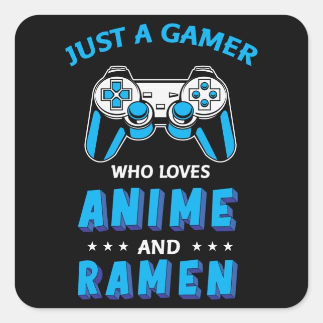 Perfect Anime, Video Games & Ramen Square Sticker (Front)