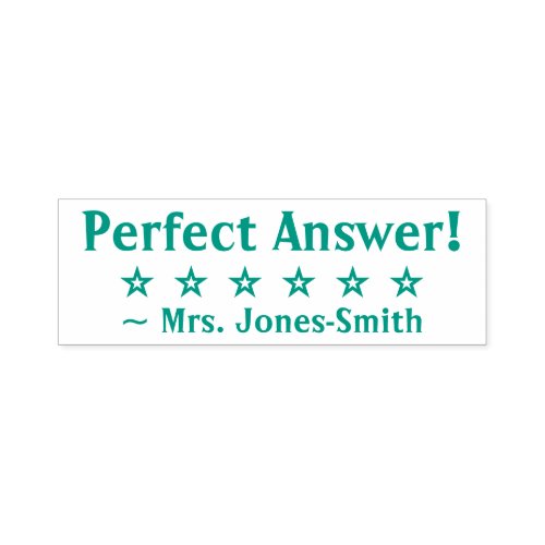 Perfect Answer Teacher Rubber Stamp