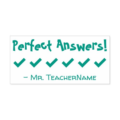 Perfect Answers Grading Rubber Stamp