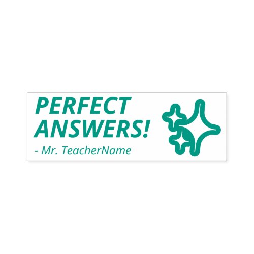 PERFECT ANSWERS Teacher Feedback Rubber Stamp