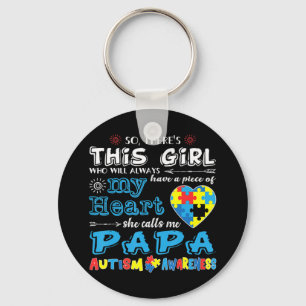 Perfect autism gift idea for Men, Women, Kids - Au Keychain
