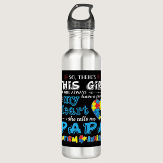 Perfect autism gift idea for Men, Women, Kids - Au Stainless Steel Water Bottle
