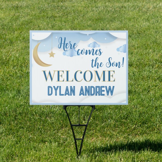  Perfect Baby Boy welcome Yard Sign (Insitu)
